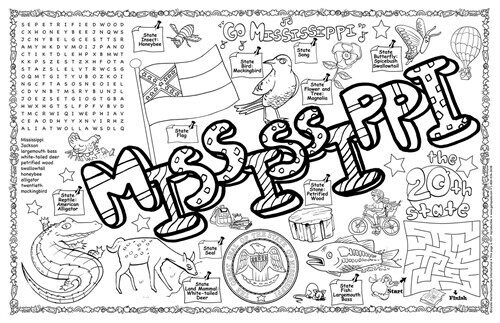 Mississippi Symbols & Facts Funsheet - Pack of 30 (Loose Leaf)