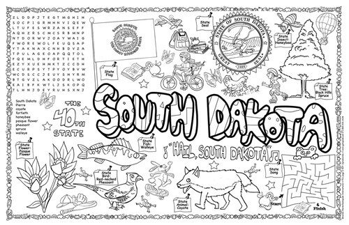 South Dakota Symbols & Facts Funsheet - Pack of 30 (Loose Leaf)