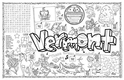 Vermont Symbols & Facts Funsheet - Pack of 30 (Loose Leaf)