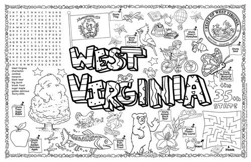 West Virginia Symbols & Facts Funsheet - Pack of 30 (Loose Leaf)