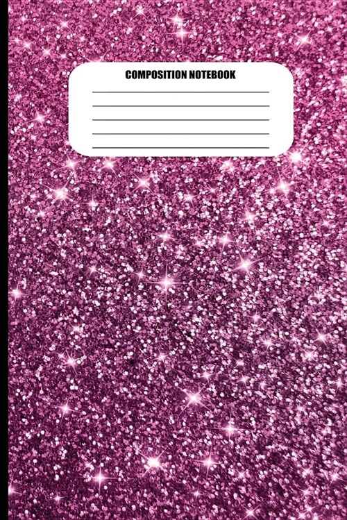 Composition Notebook: Purple Sparkles Abstract Design (100 Pages, College Ruled) (Paperback)