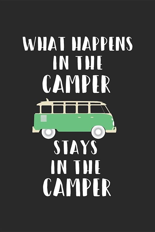 What Happens in the Camper Stays in the Camper: Camping Notebook / Journal with 110 Lined Pages (Paperback)