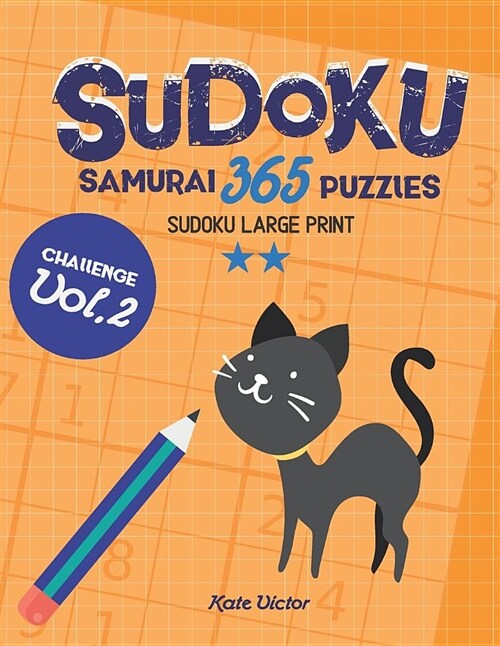 Sudoku Samurai 365 Puzzles: Sudoku Large Print (Paperback)