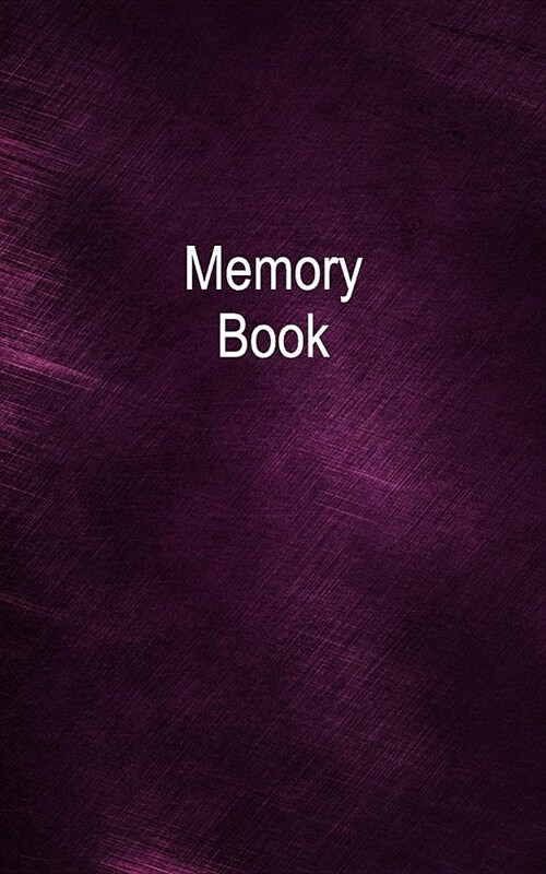 Memory Book: 1/4 Inch Lined, Memo Book, 5x8, 108 Pages (Paperback)