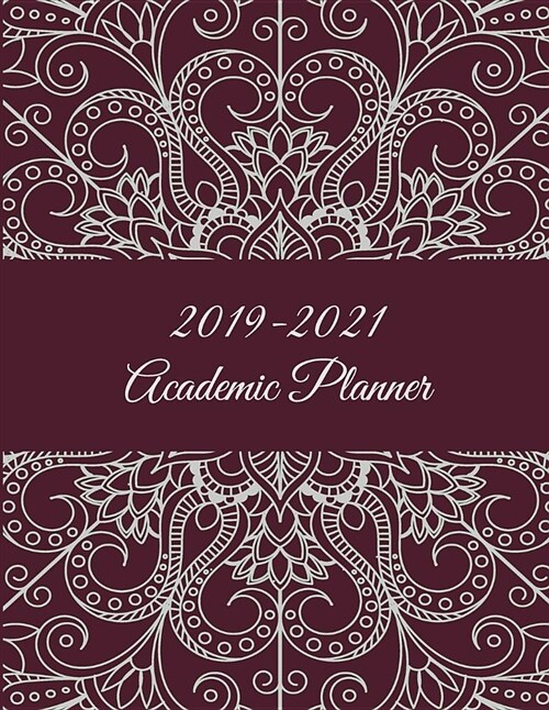 2019-2021 Academic Planner: Mandala Red Color Book, 8.5 x 11 Three Year Planner Academic 2019-2021 Calendar NoteBook (36 Months Calendar Planner (Paperback)