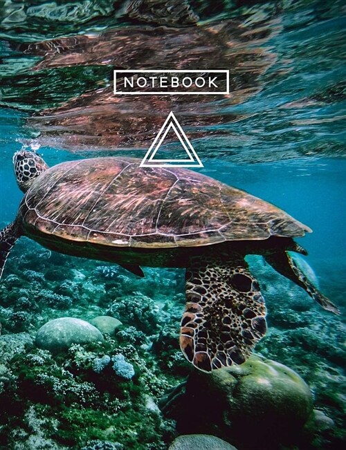 Aesthetic Art Journaling: Summer Themed/Ocean Adventure Composition Book 150 Dotted Bullet/Dot Grid Pages Underwater Turtle (Paperback)
