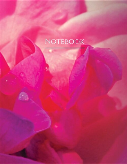 Notebook: Large Blank Notebook (Sketching, Doodling, Drawing) Roses Flowers (Paperback)