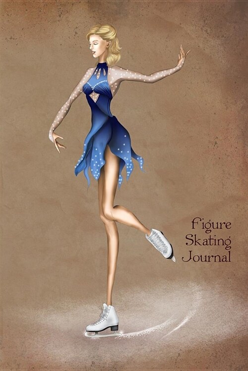 Figure Skating Journal: Vintage Style Fashion Illustration Soft Cover Journal, Diary, Notebook with Lined Pages (Paperback)