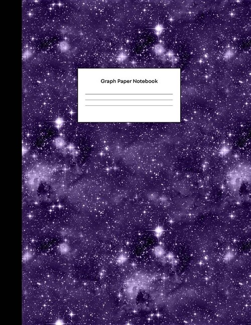 Graph Paper Notebook: Purple Space Galaxy Math Composition Book Quad Ruled 1/4 inch (.25) Squares Graphing Paper for Students Large, 8.5 x (Paperback)
