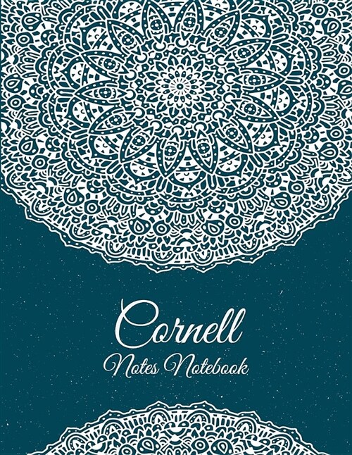 Cornell Notes Notebook: Blue Beauty Mandala, 8.5 X 11 Cornell Notes Journal, Note Taking Notebook, Cornell Note Taking System Book, School and (Paperback)