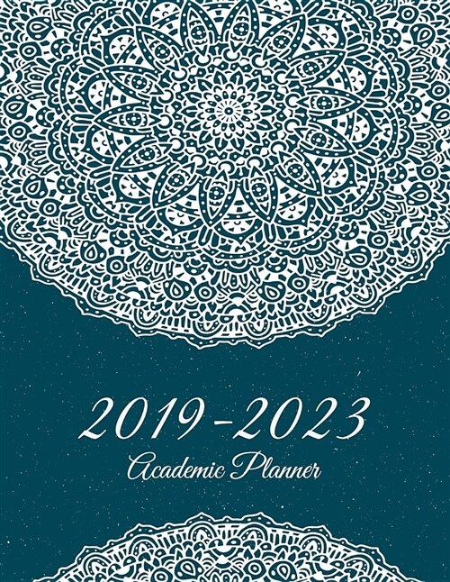 2019-2023 Academic Planner: Blue Beauty Mandala, 8.5 X 11 Five Year 2019-2023 Calendar Planner, Monthly Calendar Schedule Organizer (60 Months C (Paperback)