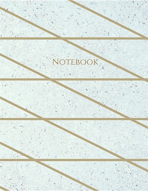 Notebook: Large Blank Notebook (Sketching, Doodling, Illustrations) Robins Egg Blue Contemporary Modern (Paperback)