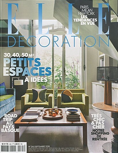 Elle Decoration (월간 프랑스판): 2018년 09월호