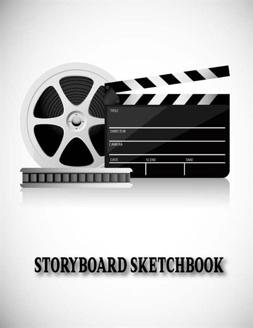 Storyboard Sketchbook: Film Storyboard Storyboading Notebook Journal Planner Drawing Sketching Pad 4 Panel with Narration Lines. Large Size 8 (Paperback)