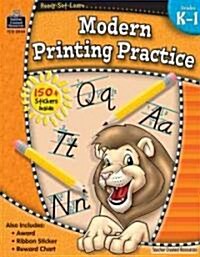 Ready-Set-Learn: Modern Printing Practice Grd K-1 [With 150+ Stickers] (Paperback)