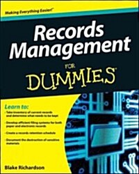 Records Management for Dummies (Paperback)