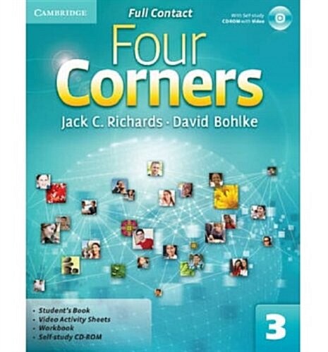 Four Corners Level 3 Students Book with Self-study CD-ROM and Online Workbook Pack (Package)