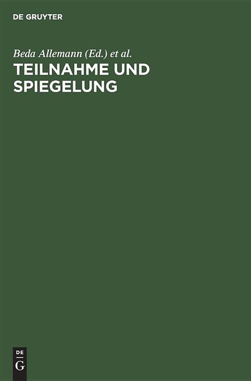 Teilnahme Und Spiegelung (Hardcover, Reprint 2018)
