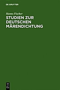 Studien Zur Deutschen Marendichtung (Hardcover, 2nd, REV. and Enl. E)
