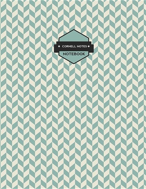 Cornell Notes Notebook: Blue Chevron Notes Paper (Paperback)