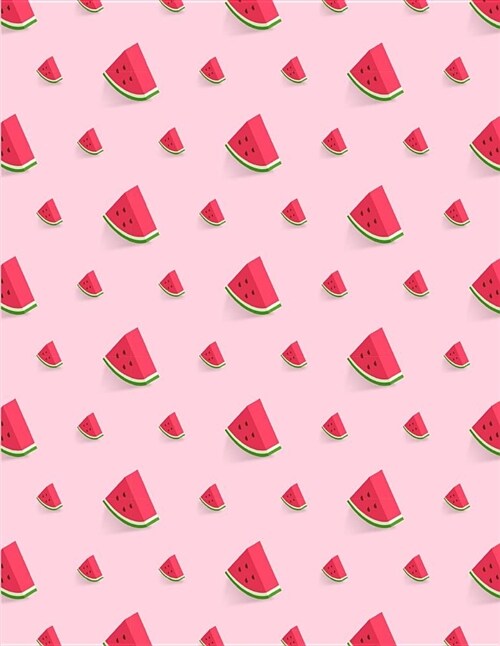 Watermelon Notebook Blank: 3D Cute Fruit Sketchbook Blank Paper Book Unlined Unruled Sheet Drawing Sketching Doodle Doodling Painting Journal Sti (Paperback)