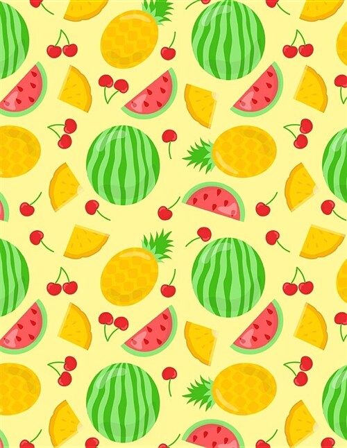 Watermelon Notebook Blank: Cute Fruit Sketchbook Blank Paper Book Unlined Unruled Sheet Drawing Sketching Doodle Doodling Painting Journal Sticke (Paperback)