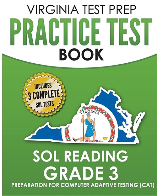 Virginia Test Prep Practice Test Book Sol Reading Grade 3: Preparation for Computer Adaptive Testing (Cat) (Paperback)