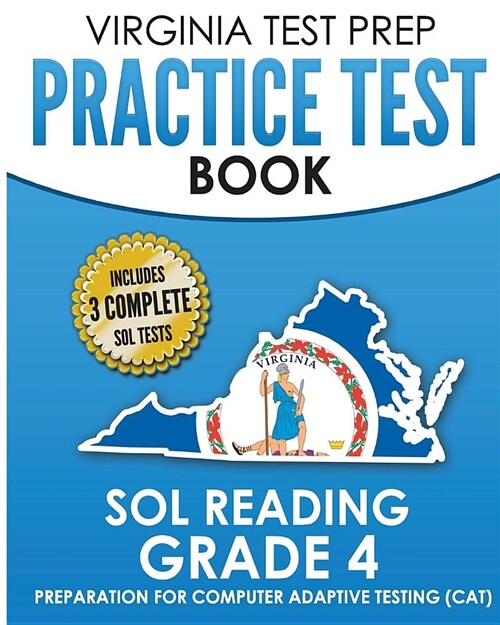 Virginia Test Prep Practice Test Book Sol Reading Grade 4: Preparation for Computer Adaptive Testing (Cat) (Paperback)