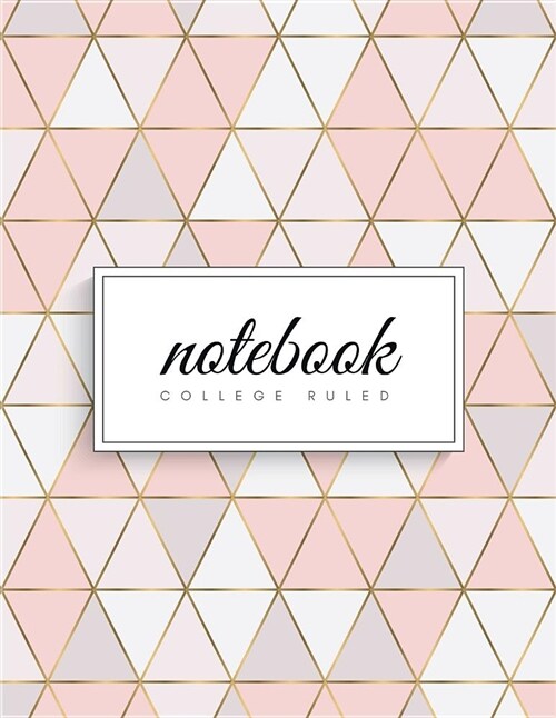 College Ruled Notebook: Art Deco Scandinavian Pastel Soft Cover - Large (8.5 X 11 Inches) Letter Size - 120 Pages - Lined with Margins (Narrow (Paperback)
