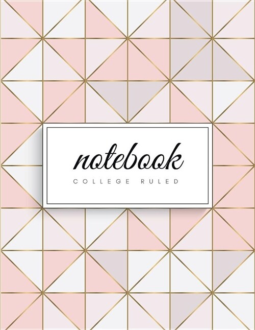 College Ruled Notebook: Art Deco Scandinavian Pastel Soft Cover - Large (8.5 X 11 Inches) Letter Size - 120 Pages - Lined with Margins (Narrow (Paperback)