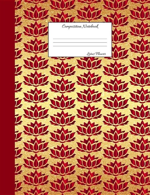 Lotus Flower Composition Notebook: Graph Paper Journal to Write in for School, Take Notes, for Kids, Students, Science Teachers, Homeschool, Glossy Go (Paperback)