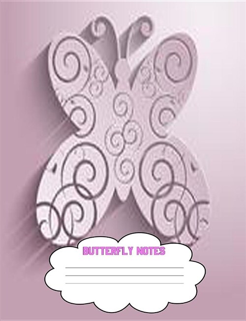 Butterfly Notes: Butterfly Composition Notebook 7.44 x 9.69 100 Pages Dot Grid Line Paper Bullet Journal (Paperback)