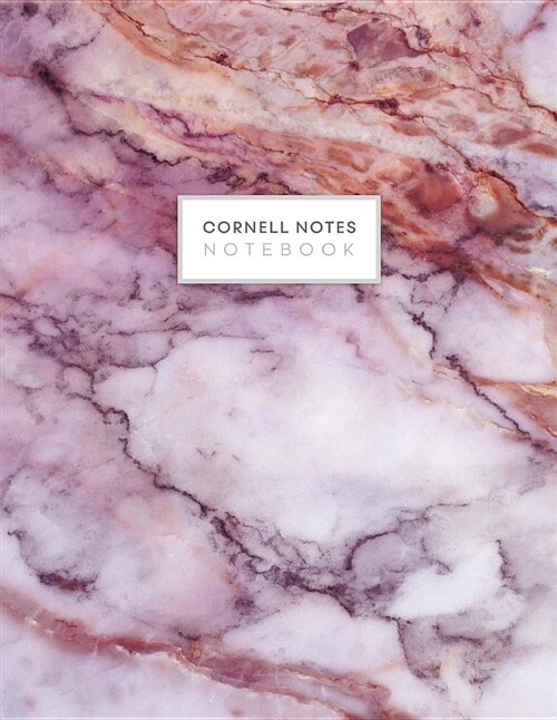 Cornell Notes Notebook: Purple Pink Marble Chic Cornell Note Paper Notes Taking Journal for School Students Girls Women College Ruled Lined La (Paperback)