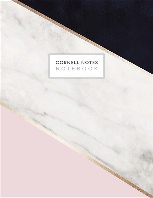 Cornell Notes Notebook: Pink White Black Marble Chic Cornell Note Paper Notes Taking Journal for School Students College Ruled Lined Large Not (Paperback)