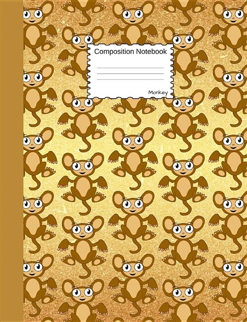 Monkey Composition Notebook: Cute Cartoon Animal Graph Paper Book for Girls, Boys and Teens, for Students and Teachers, for School and Work, Journa (Paperback)