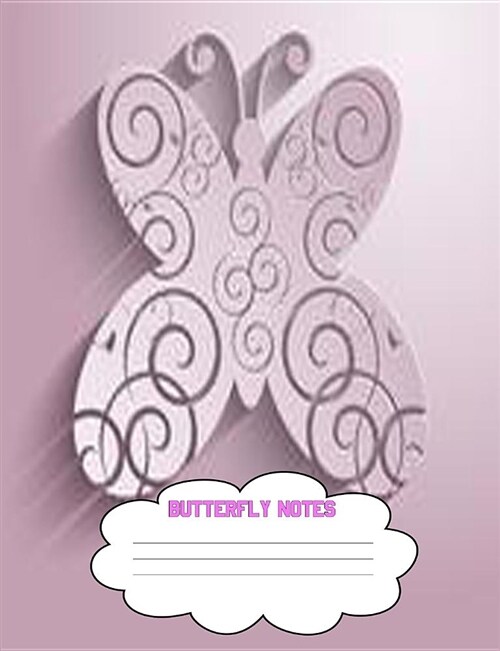 Butterfly Notes: Butterfly Bullet Journal 7.44 X 9.69 100 Pages, Pretty Butterfly Bullet Journal (Paperback)