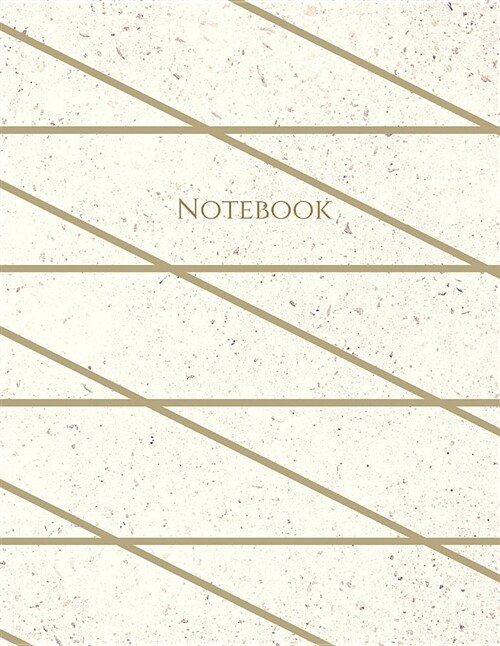 Notebook: Large Blank Notebook (Drawing, Sketching, Illustrations) Cream Marble Modern Contemporary (Paperback)