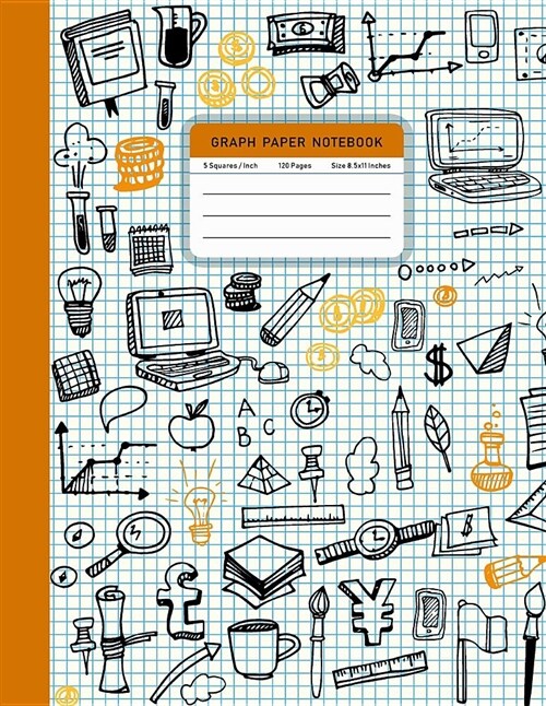 Graph Paper Notebook: Math Science Squared Graphing Paper Composition Notebook Journal Blank Quad Ruled 5 Squares Per Inch Student Teacher E (Paperback)