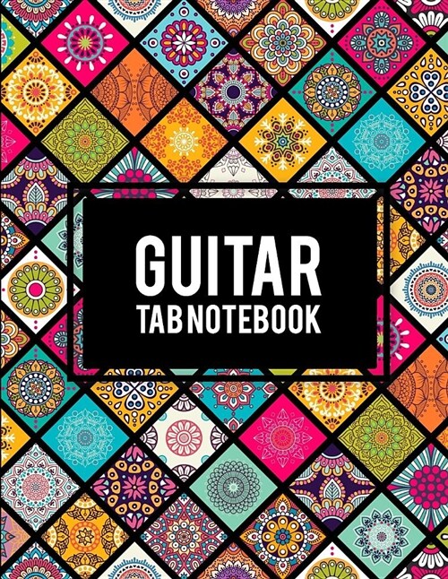 Guitar Tab Notebook: Colorful Art Book, 8.5 X 11 Blank Sheet Music Notebook, Music Composition Books, Music Manuscript Paper, Blank Guitar (Paperback)