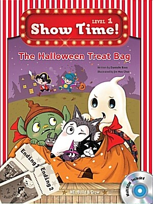 Show Time Level 1-10 : The Halloween Treat Bag (Story Book + MultiRom)
