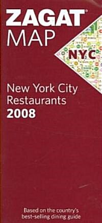Zagat Map 2008 New York City Restaurants (Map, FOL)