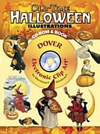 [중고] Old-Time Halloween Illustrations [With CDROM] (Paperback)