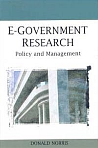 E-Government Research: Policy and Management (Hardcover)