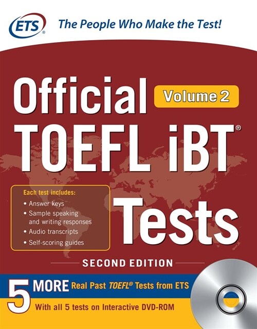 [중고] Official TOEFL IBT Tests Volume 2, Second Edition [With DVD ROM] (Paperback, 2)