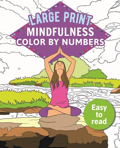 Mindfulness Color-By-Numbers Large Print (Paperback)