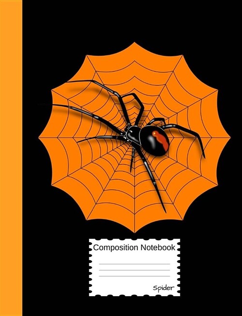 Spider Composition Notebook: Half Blank, Half Lined Book for Teens, Students and Teachers, for School and Work, Journaling and Writing Notes (Paperback)