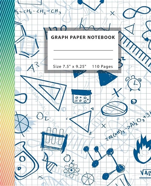Graph Paper Notebook: Squared Graphing Paper, Blank Quad Ruled 5x5, Composition Notebook for College Students, Science Math Mathematics Stud (Paperback)