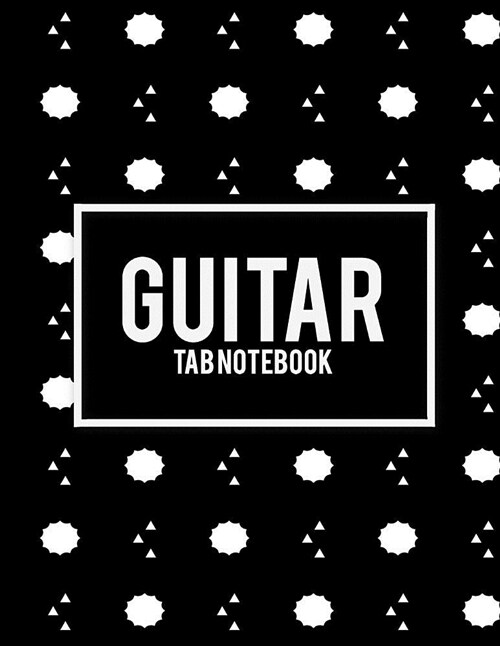 Guitar Tab Notebook: Black Design Book, 8.5 X 11 Blank Sheet Music Notebook, Music Composition Books, Music Manuscript Paper, Blank Guita (Paperback)