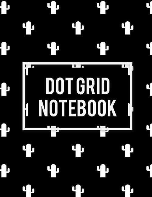 Dot Grid Notebook: Pretty Black Design, 8.5 X 11 Dot Grid Sketchbook Journal, Daily Notebook to Write In, Dotted Journal (Paperback)