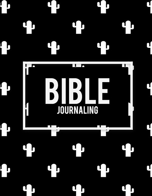 Bible Journaling: Pretty Black Color, Bible Study Journal, Prayer Log, a Christian Notebook Large Print Bible 8.5 X 11 Gratitude & Scr (Paperback)